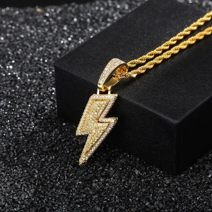 2020 Lightning Zircon Pendant Necklace for Men