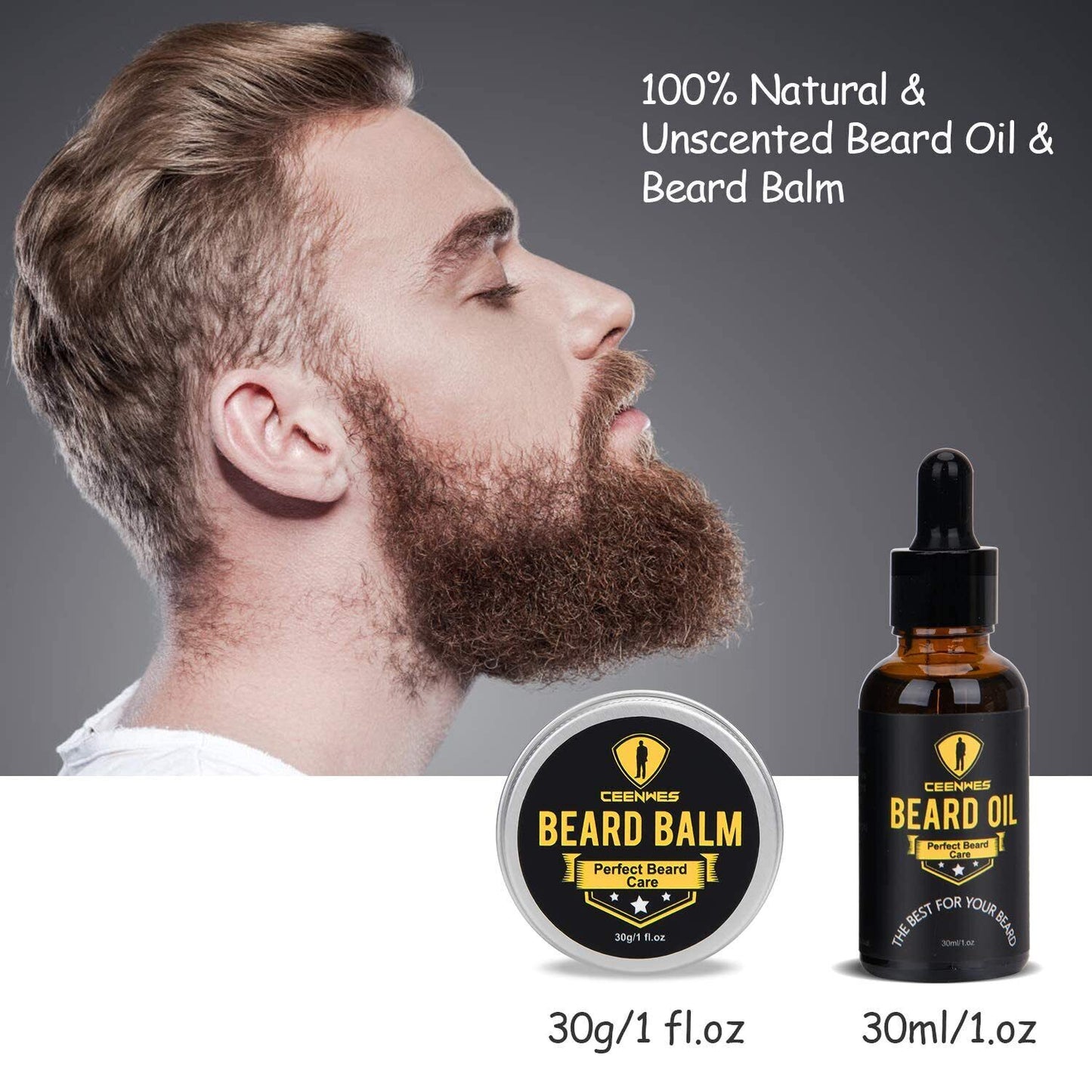 Kit De Cuidado De Barba Mejorado Con Acondicionador Para Barba, Aceite Para ...