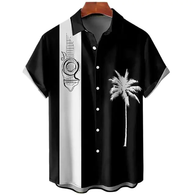 3D Coconut Tree Hawaiian Shirts For Men