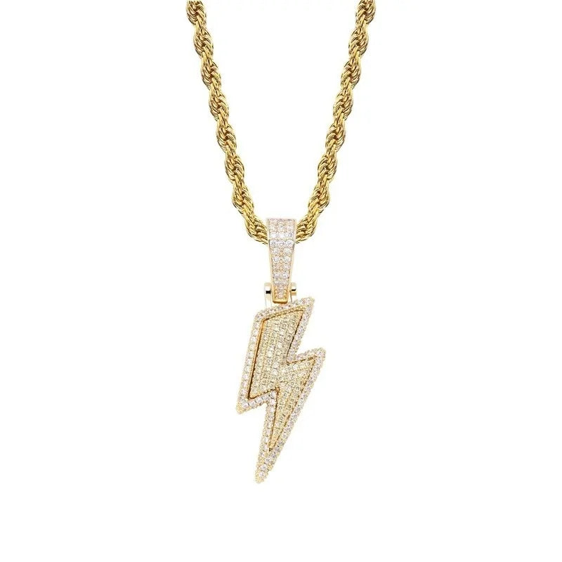 2020 Lightning Zircon Pendant Necklace for Men