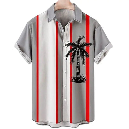 3D Coconut Tree Hawaiian Shirts For Men